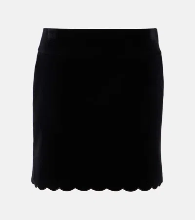 Chloé Chloe Women Black Velvet Mini Skirt