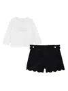 Chloé Scalloped-hem Shorts Set In Multi