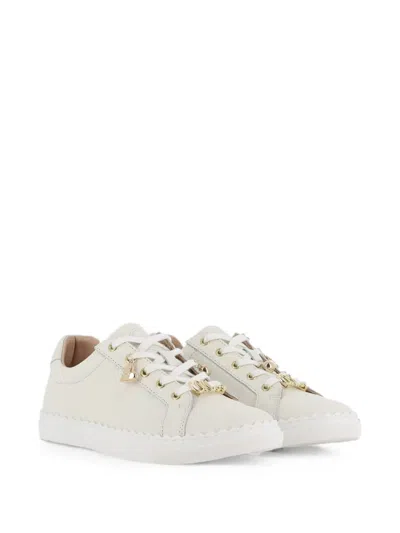 Chloé Kids' Scalloped Leather Sneakers In Multi