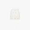 Chloé Scalloped Mini Skirt In A Cotton Mix In Neutral