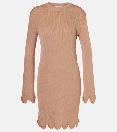 Chloé Scalloped Sweater Dress In Pink