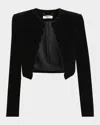 Chloé Round-collar Long-sleeve Casual Jacket In Black