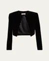 Chloé Round-collar Long-sleeve Casual Jacket In Black