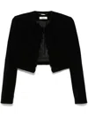 Chloé Round-collar Long-sleeve Casual Jacket In Black