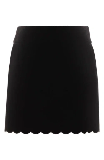 CHLOÉ CHLOÉ SCALLOPED VELVETEEN MINISKIRT