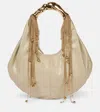 Chloé Twisted Shell Leather Shoulder Bag In Beige