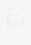 Chloé Scoop-neck Fitted Cardigan In White