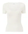 Chloé Scoop-neck Fitted Top In A Wool Knit  Lace