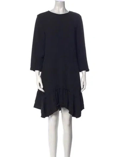 Pre-owned Chloé Scoop Neck Knee-length Dress In Black