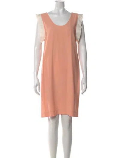Pre-owned Chloé Scoop Neck Knee-length Dress In Pink
