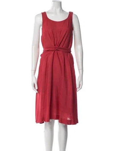 Pre-owned Chloé Scoop Neck Knee-length Dress In Red