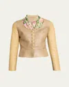 Chloé Scoop-neck Leather Single-breasted Jacket In Neutral