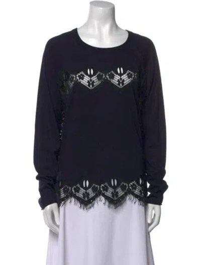 Pre-owned Chloé Scoop Neck Long Sleeve Sweatshirt In Blue