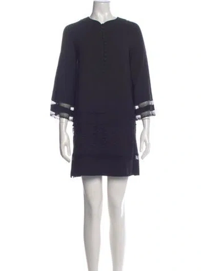 Pre-owned Chloé Scoop Neck Mini Dress In Blue