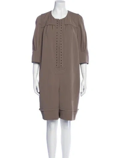 Pre-owned Chloé Scoop Neck Romper In Neutral