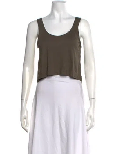 Pre-owned Chloé Scoop Neck Sleeveless Crop Top W/ Tags In Neutral