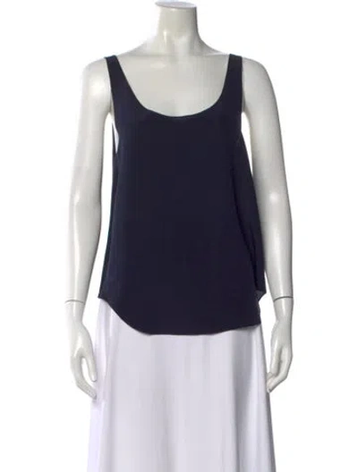 Pre-owned Chloé Scoop Neck Sleeveless Top In Blue