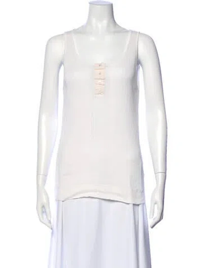 Pre-owned Chloé Scoop Neck Sleeveless Top In Gray