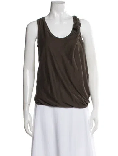 Pre-owned Chloé Scoop Neck Sleeveless Top In Neutral
