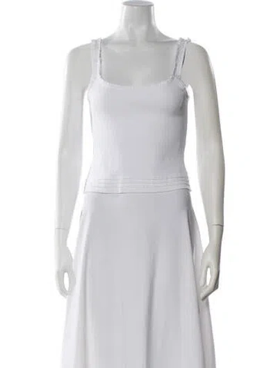 Pre-owned Chloé Scoop Neck Sleeveless Top In White
