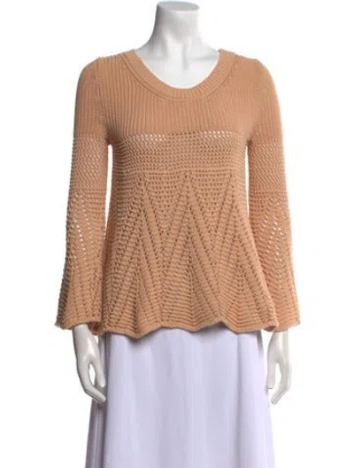 Pre-owned Chloé Scoop Neck Sweater In Pink