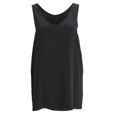 Chloé Scoop Neck Tank Top In Black Silk