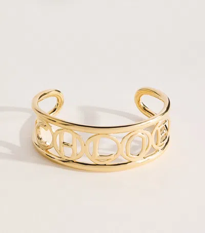 Chloé Script Cuff Bracelet In Gold