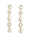 Chloé Women Script Drop Earrings In Gold