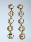 Chloé Women Script Earrings In Gold