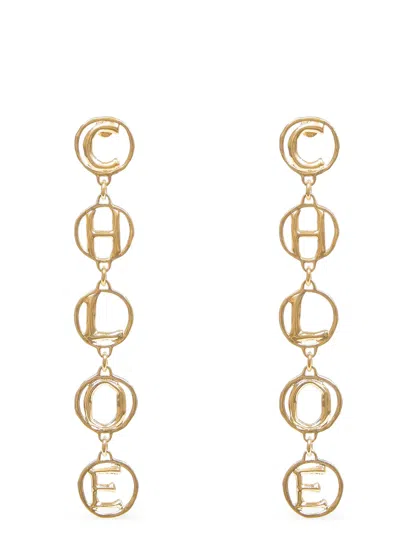 Chloé 'script' Earrings In Purple