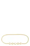 Chloé Golden Chloe Script Jewel Belt In Gold