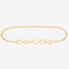 Chloé Script Logo Chain Belt Gold Tone In Gold