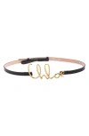 Chloé Iconic Leather Belt Gold-tone Hardware In Black
