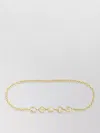 Chloé Black Calf Leather Bos Taurus High-waist Belt In Gold