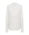 Chloé Sculpted-buttons Cotton Shirt In White
