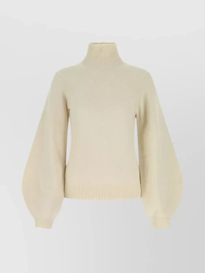 CHLOÉ SCULPTED RIBBED CASHMERE SWEATER