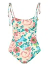 Chloé Chloe Floral-printed Swimsuit In Multi