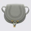 Chloé Marcie Small Crossbody Bag In Grained Calfskin In Sea Grass