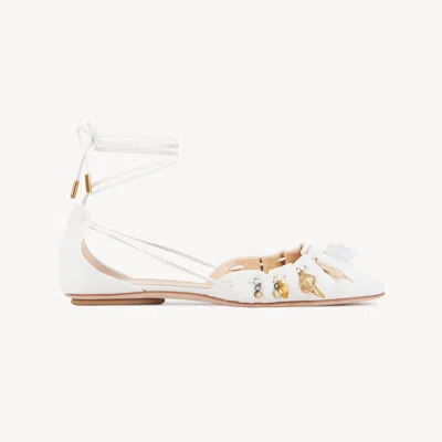 Chloé Ballerine Sea Treasures In Pelle Bianca Donna In White