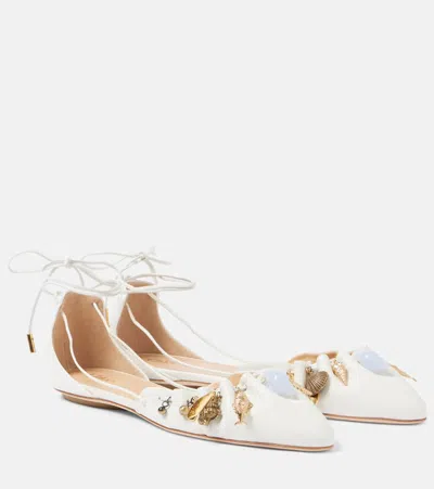 Chloé Ballerine Sea Treasures In Pelle Bianca Donna In White