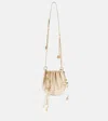 Chloé Sea Treasures Embellished Pleated Leather Shoulder Bag In Deep Ivory 22j
