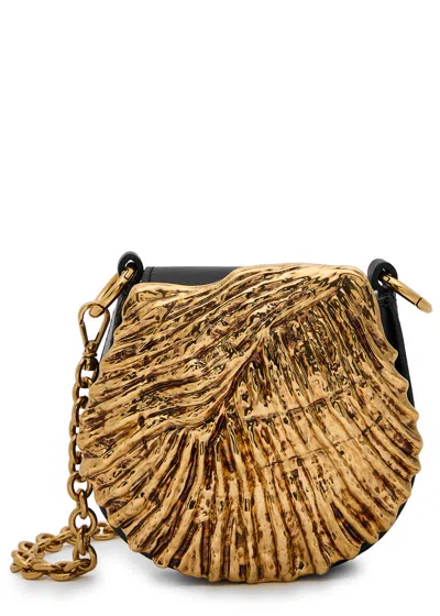 Chloé Chloe Sea Treasures Mini Leather Clutch In Black