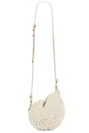 Chloé Shell Shape Crochet Crossbody Bag Adjustable Strap In Deep Ivory