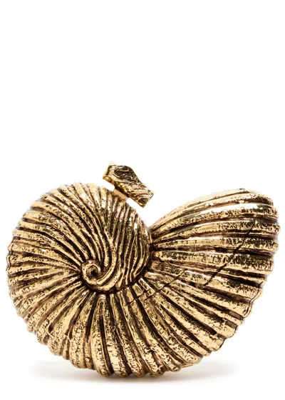 Chloé Chloe Sea Treasures Shell Box Clutch In Gold