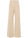 Chloé Wide-leg Tailored Pants In Coconut Brown