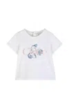 Chloé Seashell-print Logo-print T-shirt In Multi