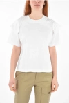 CHLOÉ SEE BY CREW NECK SANGALLO DETAIL T-SHIRT