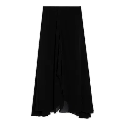 Chloé Black Silk Flowing Skirt