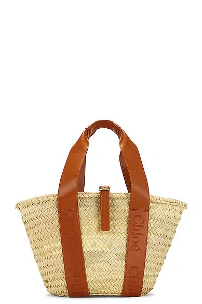 Chloé Sense Basket Tote Bag In Brown