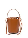Chloé Sense Leather Bucket Bag In Braun